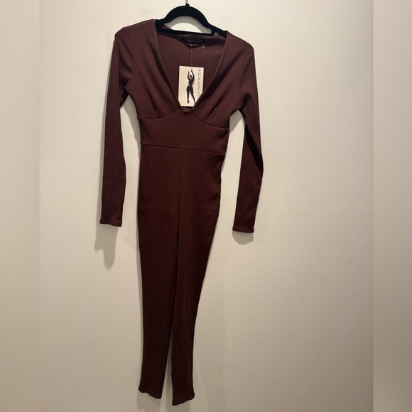 naked wardrobe Pants - Naked Wardrobe "The Snatched Up" Bustier Jumpsuit